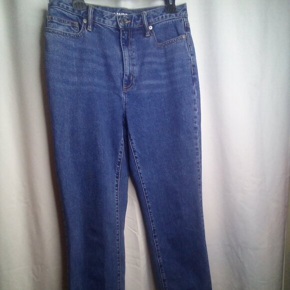 Lands' End Jeans 10 Women High Rise Straight Blue - Picture 1 of 15